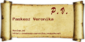 Paskesz Veronika névjegykártya